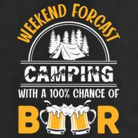Weekend Forecast Camping With A 100% Chance Of Beer Funny Camping Tumbler