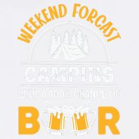 Weekend Forecast Camping With A 100% Chance Of Beer Funny Camping Garment-Dyed Sweatshirt