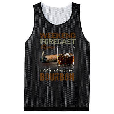 Weekend Forecast Cigars With Chance Bourbon Men Mesh Reversible Basketball Jersey Tank