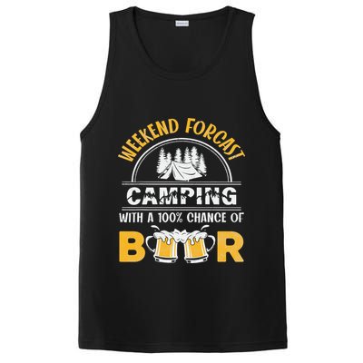 Weekend Forcast Camping With A 100 Chance Of Beer Vintage PosiCharge Competitor Tank