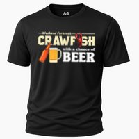 Weekend Forecast Crawfish With A Chance Of Beer Performance Shirt