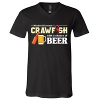 Weekend Forecast Crawfish With A Chance Of Beer V-Neck T-Shirt