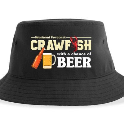 Weekend Forecast Crawfish With A Chance Of Beer Sustainable Bucket Hat