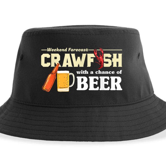 Weekend Forecast Crawfish With A Chance Of Beer Sustainable Bucket Hat
