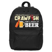 Weekend Forecast Crawfish With A Chance Of Beer 16 in Basic Backpack