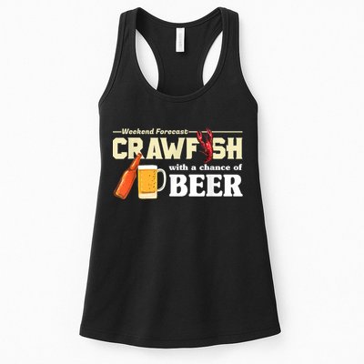 Weekend Forecast Crawfish With A Chance Of Beer Womens Tank Top