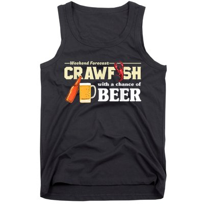 Weekend Forecast Crawfish With A Chance Of Beer Tank Top