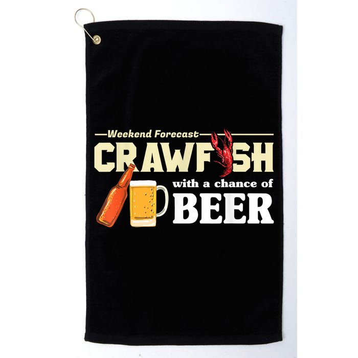 Weekend Forecast Crawfish With A Chance Of Beer Golf Towel