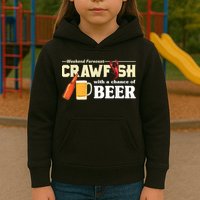 Weekend Forecast Crawfish With A Chance Of Beer Kids Hoodie