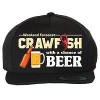 Weekend Forecast Crawfish With A Chance Of Beer Wool Snapback Cap