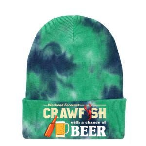 Weekend Forecast Crawfish With A Chance Of Beer Tie Dye 12in Knit Beanie