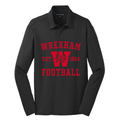 Wrexham Football Collegiate Style Silk Touch Performance Long Sleeve Polo