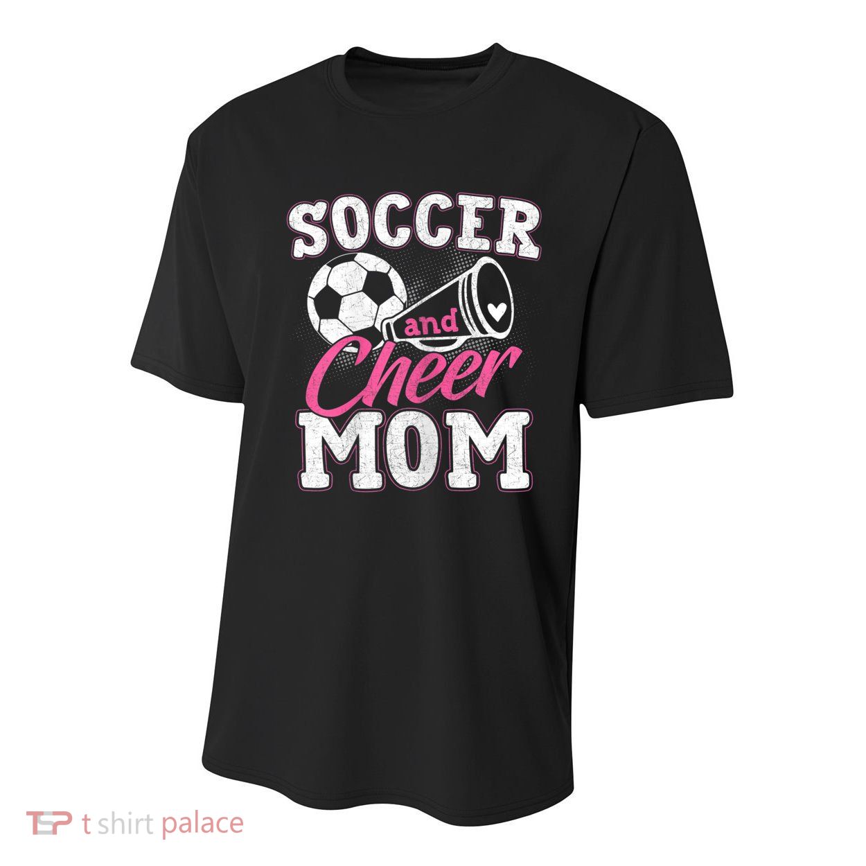 Womens Funny Cheerleading Mom Soccer And Cheer Mom Youth Performance Sprint T-Shirt