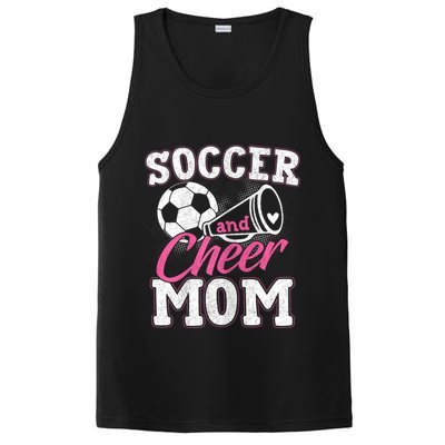 Womens Funny Cheerleading Mom Soccer And Cheer Mom PosiCharge Competitor Tank