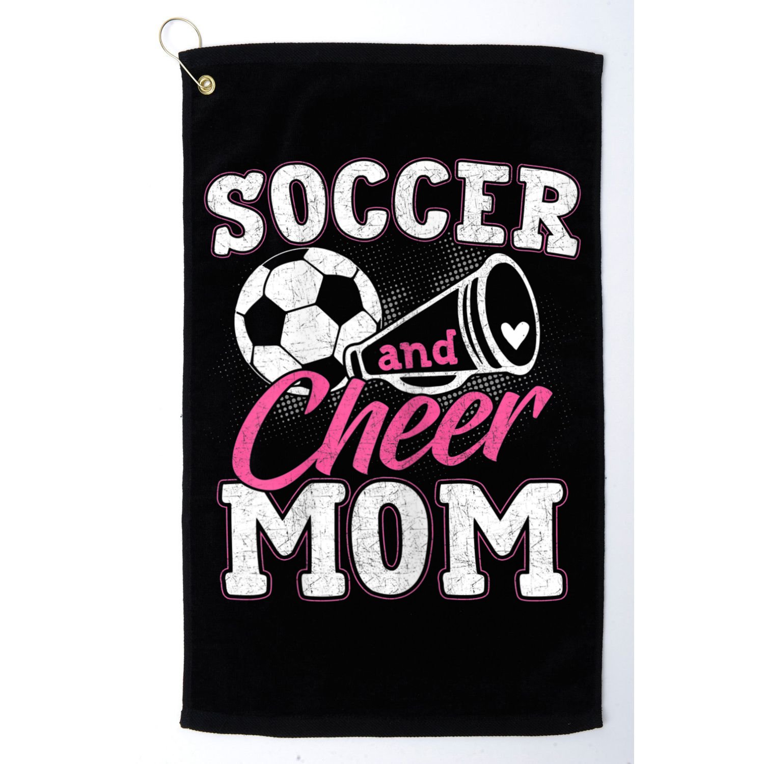Womens Funny Cheerleading Mom Soccer And Cheer Mom Golf Towel
