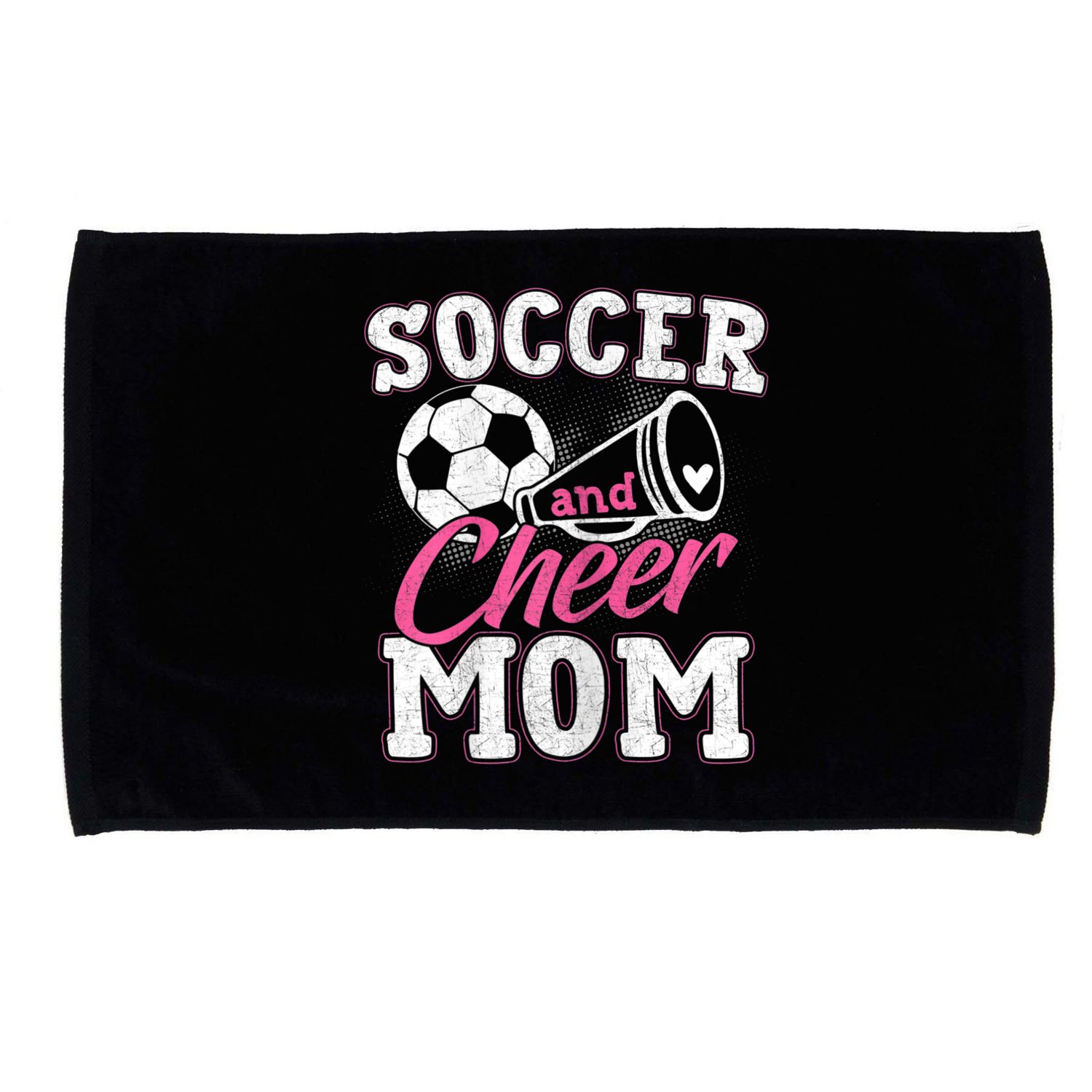 Womens Funny Cheerleading Mom Soccer And Cheer Mom Microfiber Hand Towel
