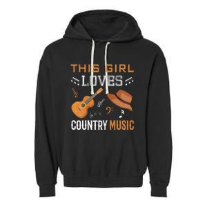 Womens Funny Cowgirl Hat Country Music Lover Women Garment-Dyed Fleece Hoodie