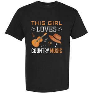 Womens Funny Cowgirl Hat Country Music Lover Women Garment-Dyed Heavyweight T-Shirt