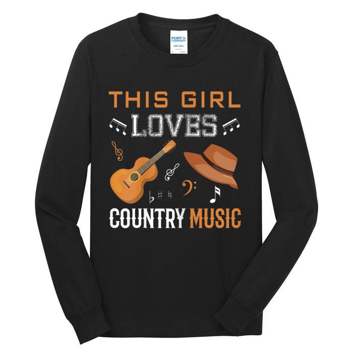 Womens Funny Cowgirl Hat Country Music Lover Women Tall Long Sleeve T-Shirt