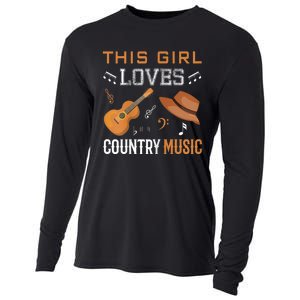 Womens Funny Cowgirl Hat Country Music Lover Women Cooling Performance Long Sleeve Crew