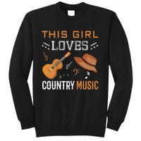 Womens Funny Cowgirl Hat Country Music Lover Women Tall Sweatshirt