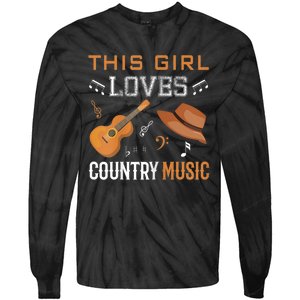 Womens Funny Cowgirl Hat Country Music Lover Women Tie-Dye Long Sleeve Shirt