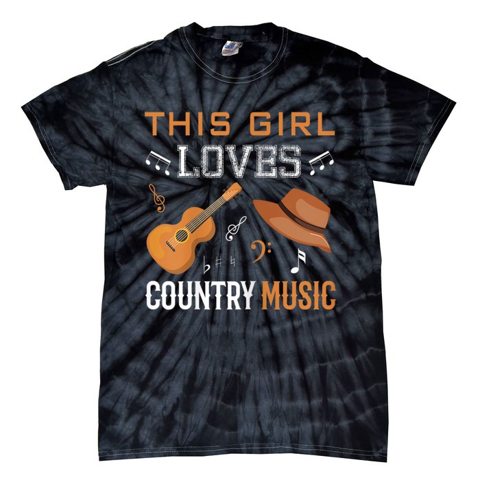 Womens Funny Cowgirl Hat Country Music Lover Women Tie-Dye T-Shirt