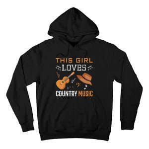 Womens Funny Cowgirl Hat Country Music Lover Women Tall Hoodie