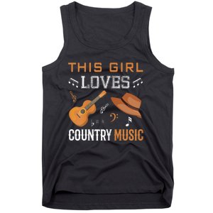 Womens Funny Cowgirl Hat Country Music Lover Women Tank Top