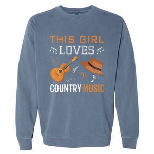 Womens Funny Cowgirl Hat Country Music Lover Women Garment-Dyed Sweatshirt