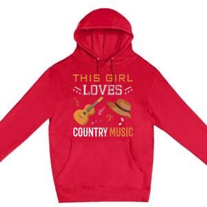 Womens Funny Cowgirl Hat Country Music Lover Women Premium Pullover Hoodie