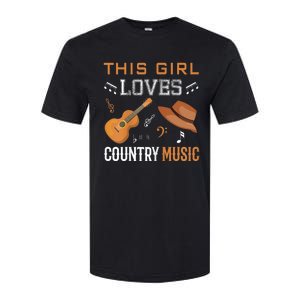 Womens Funny Cowgirl Hat Country Music Lover Women Softstyle CVC T-Shirt