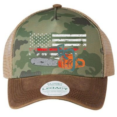Wildland Firefighter Chainsaw Red Line American Flag Legacy Tie Dye Trucker Hat