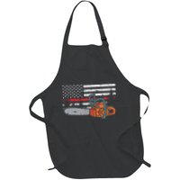 Wildland Firefighter Chainsaw Red Line American Flag Apron