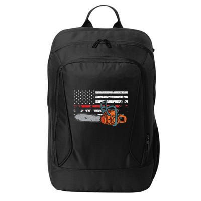 Wildland Firefighter Chainsaw Red Line American Flag City Backpack