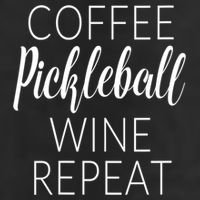 Womens Funny Coffee Pickleball Wine Repeat Gift VNeck TShirt 7 Panel Mesh Trucker Snapback Hat