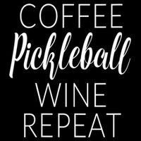 Womens Funny Coffee Pickleball Wine Repeat Gift VNeck TShirt Cooling Performance Crew T-Shirt