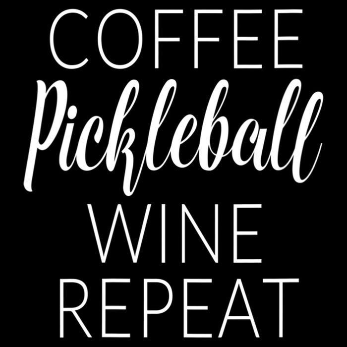 Womens Funny Coffee Pickleball Wine Repeat Gift VNeck TShirt Cooling Performance Crew T-Shirt