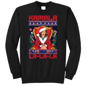 Women Funny Christmas Comma La Kamala Harris 2024 Xmas Gift Sweatshirt