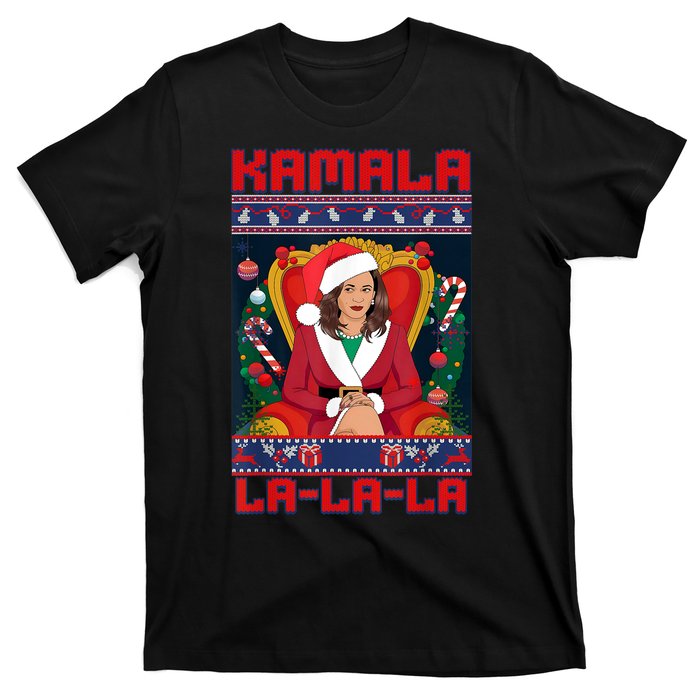 Women Funny Christmas Comma La Kamala Harris 2024 Xmas Gift T-Shirt