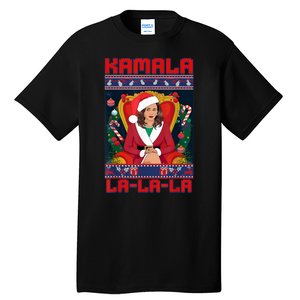 Women Funny Christmas Comma La Kamala Harris 2024 Xmas Gift Tall T-Shirt