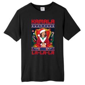 Women Funny Christmas Comma La Kamala Harris 2024 Xmas Gift Tall Fusion ChromaSoft Performance T-Shirt