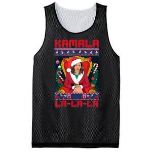 Women Funny Christmas Comma La Kamala Harris 2024 Xmas Gift Mesh Reversible Basketball Jersey Tank