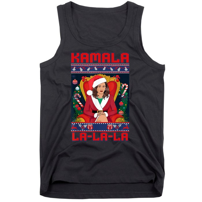 Women Funny Christmas Comma La Kamala Harris 2024 Xmas Gift Tank Top