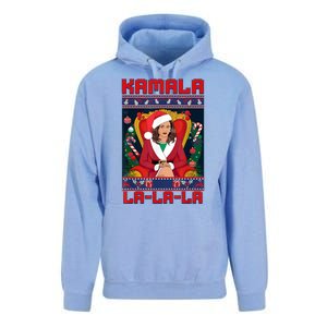 Women Funny Christmas Comma La Kamala Harris 2024 Xmas Gift Unisex Surf Hoodie