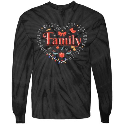 Wonderful Family Christmas Tie-Dye Long Sleeve Shirt