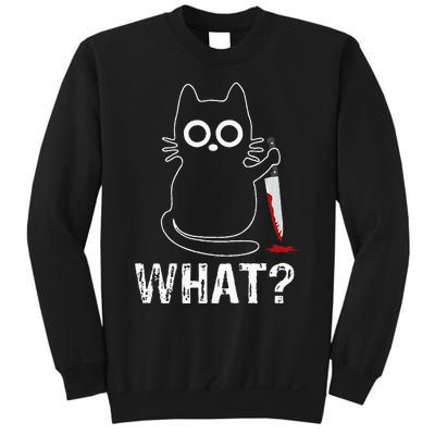 What Funny Cat With Knife Sweatshirt