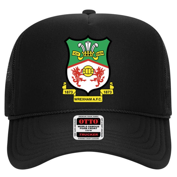 Wrexham Football Club Pocket Logo High Crown Mesh Back Trucker Hat