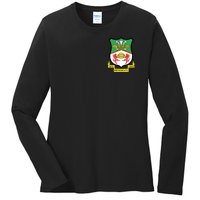 Wrexham Football Club Pocket Logo Ladies Long Sleeve Shirt