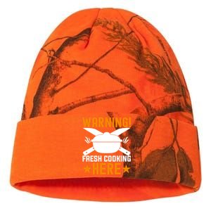 Warning! Fresh Cooking Here I Cooking Great Gift Kati Licensed 12" Camo Beanie